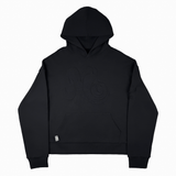 EMBOSSED HOODIE - BLACK