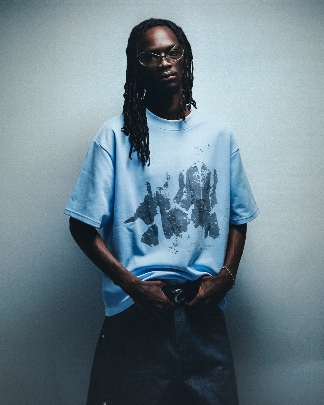 ARCHIVES TEE - BABY BLUE