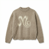 BRUSHED WOOL SWEATER - BEIGE